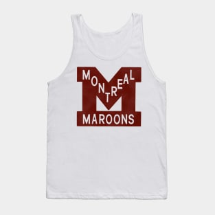 Defunct Montreal Maroons Hockey Team Tank Top